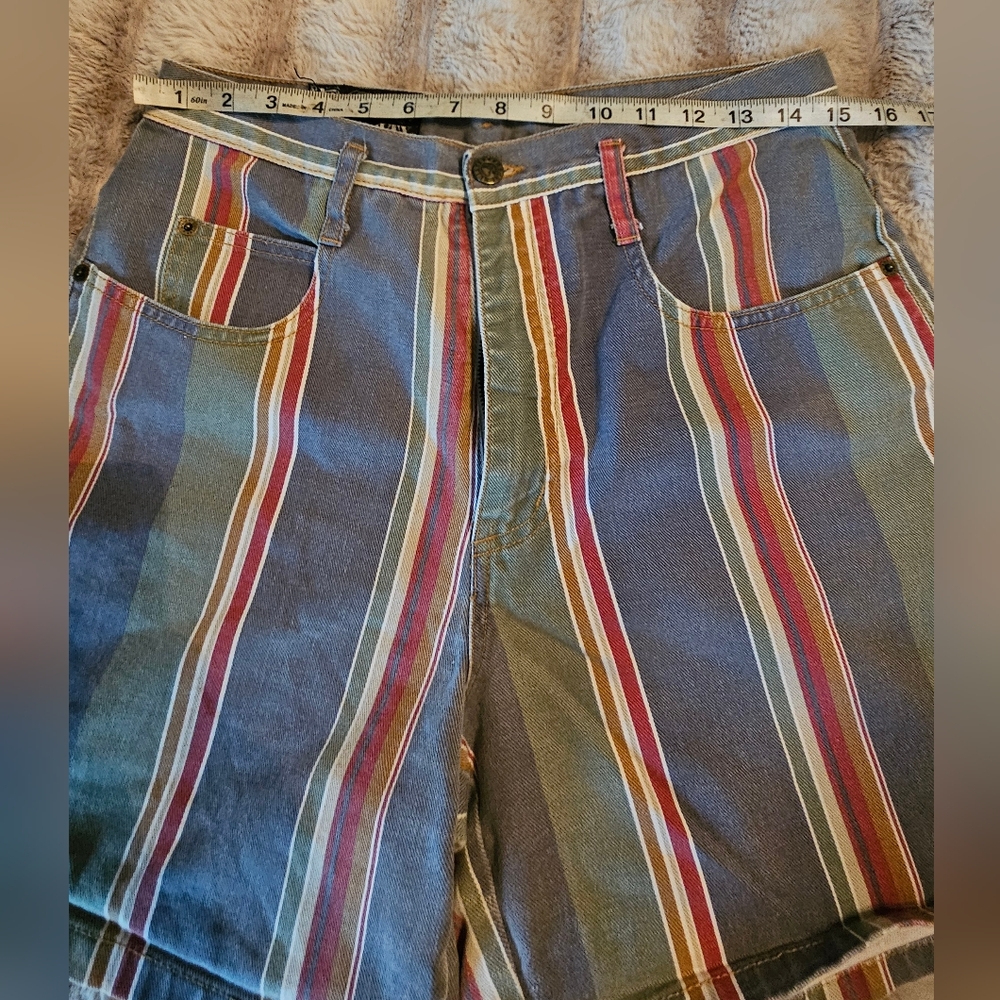 Not Guilty Vintage Denim Striped Shorts 11/12